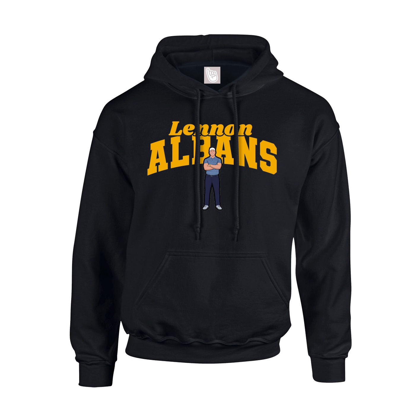 Youth Hoodie — Signature Arch in Black