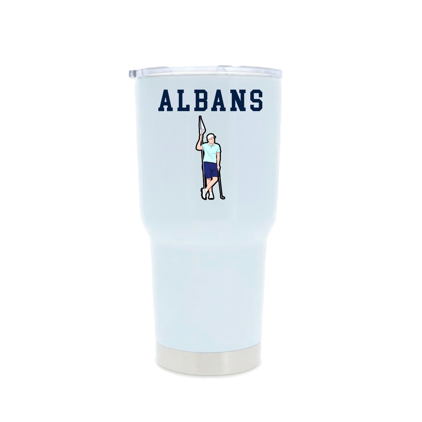 30oz Stainless Steel Tumbler — Shirsey in White