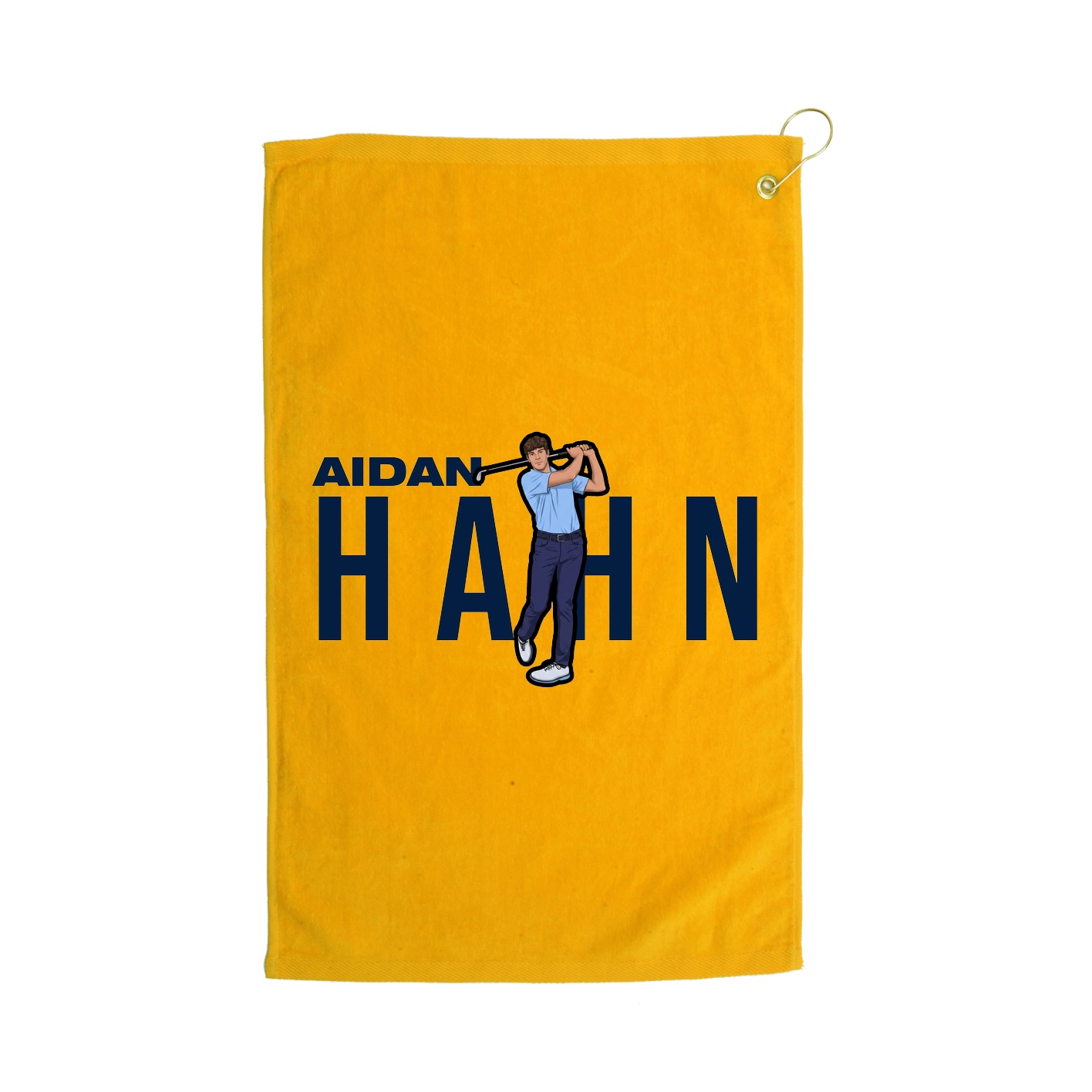 Golf Towel — Player Name in Gold