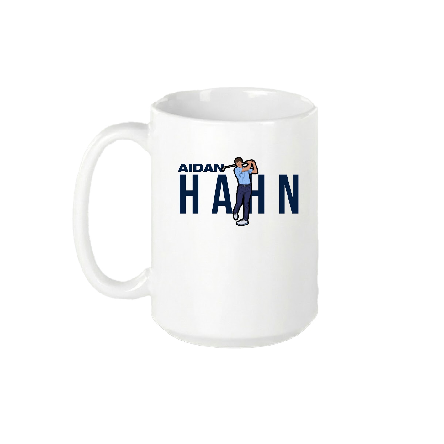 15oz Coffee Mug — Player Name in White