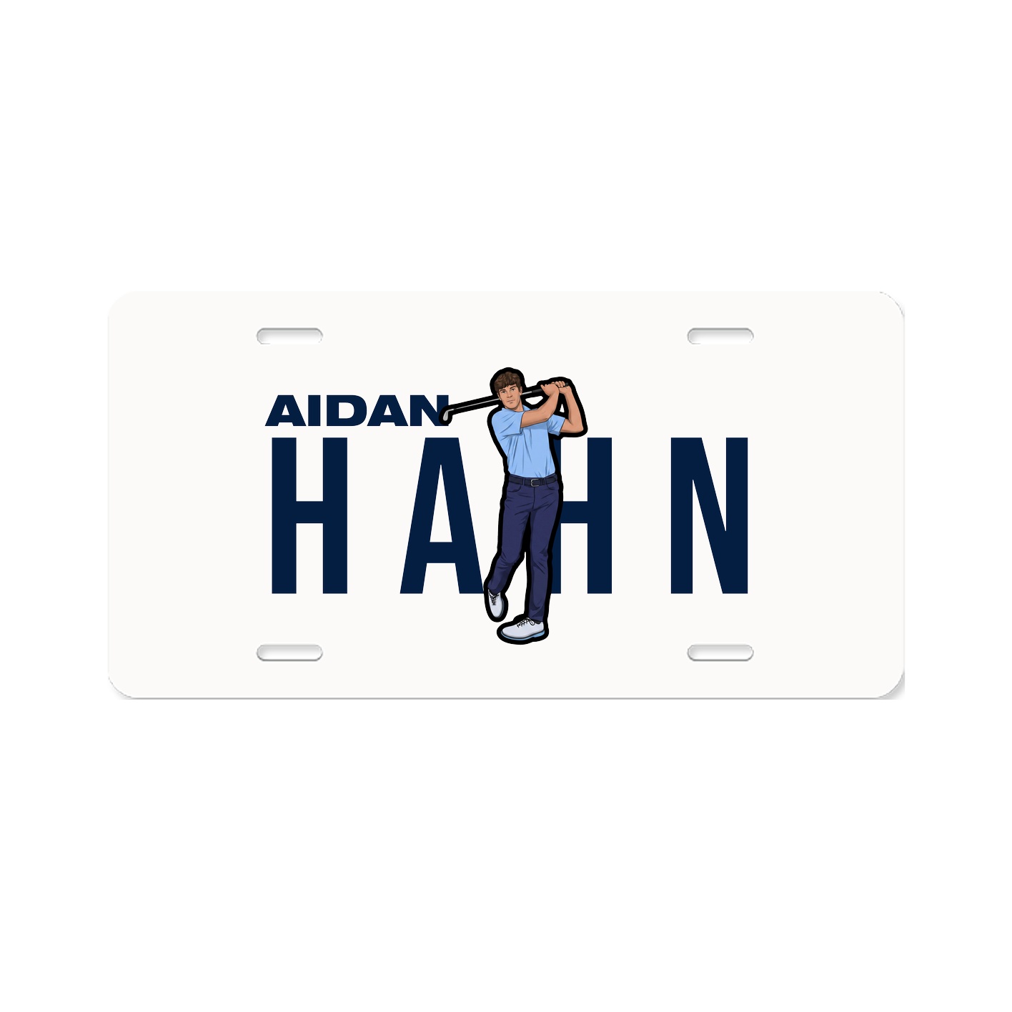 License Plate — Player Name in Classic