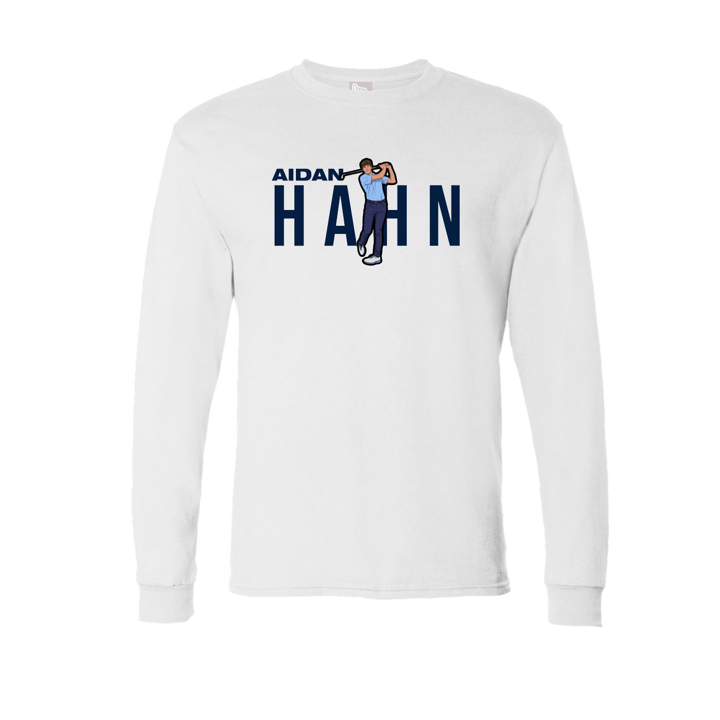 Long Sleeve Tee — Player Name in White
