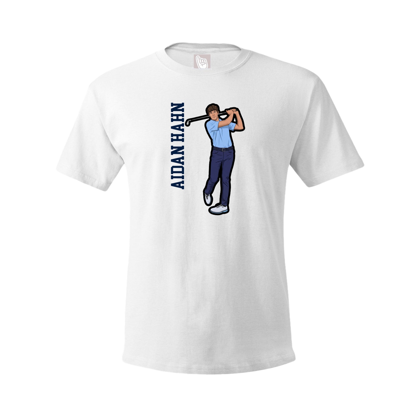 Youth Tee — Name Vertical in White