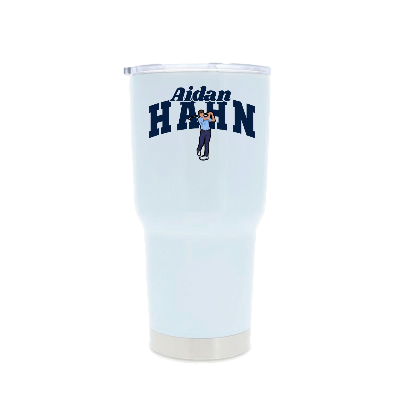 30oz Stainless Steel Tumbler — Signature Arch in White