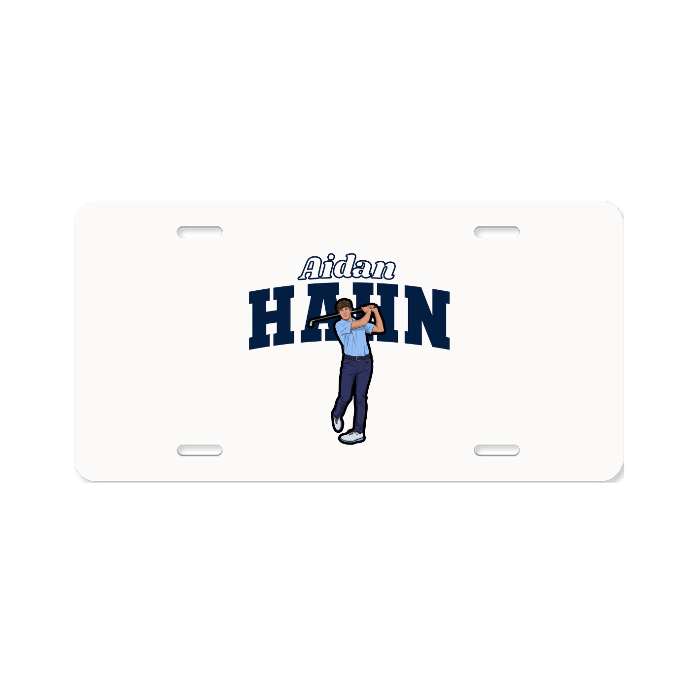 License Plate — Name Arch in Classic