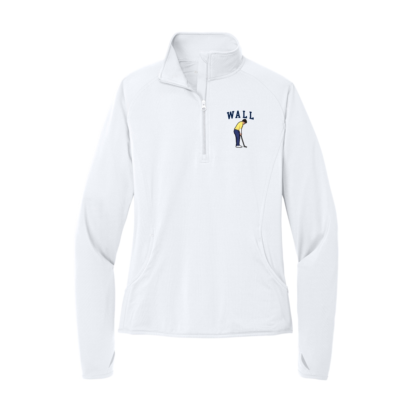 Women's Q-Zip Pullover — Shirsey in White