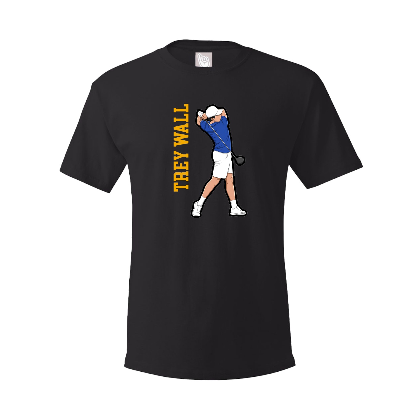 Youth Tee — Name Vertical in Black