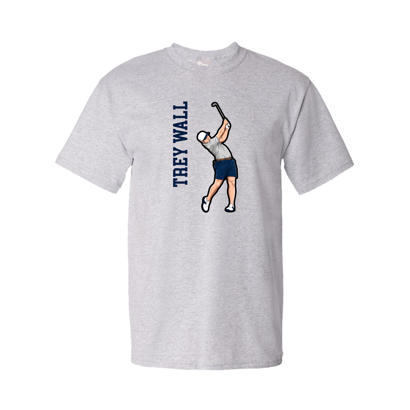 Youth Tee — Name Vertical in Grey