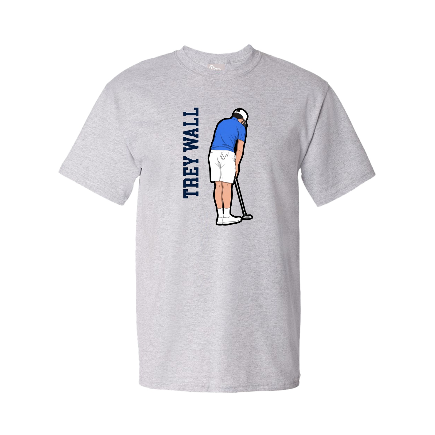 Tee — Name Vertical in Grey