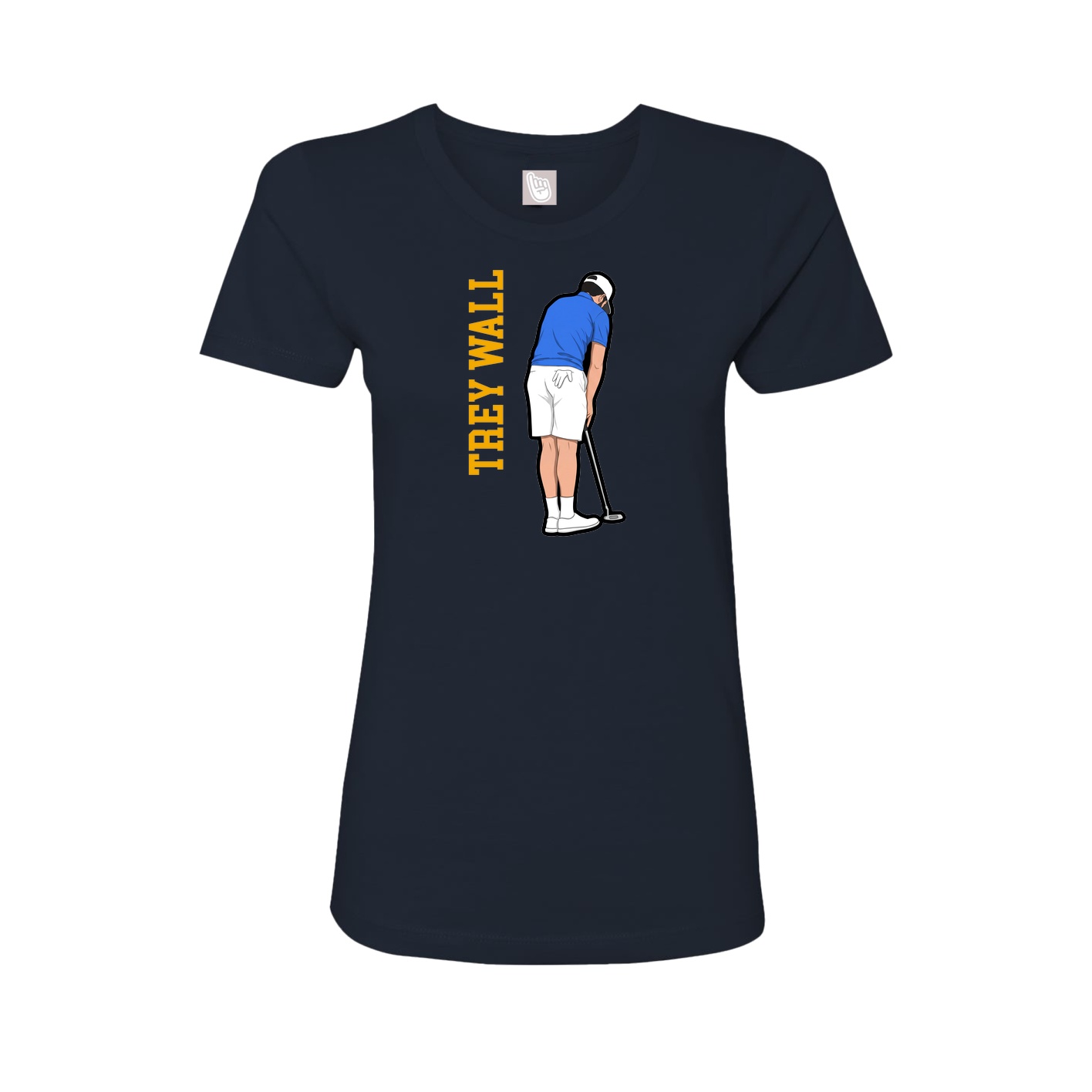 Womens Tee — Name Vertical in Navy