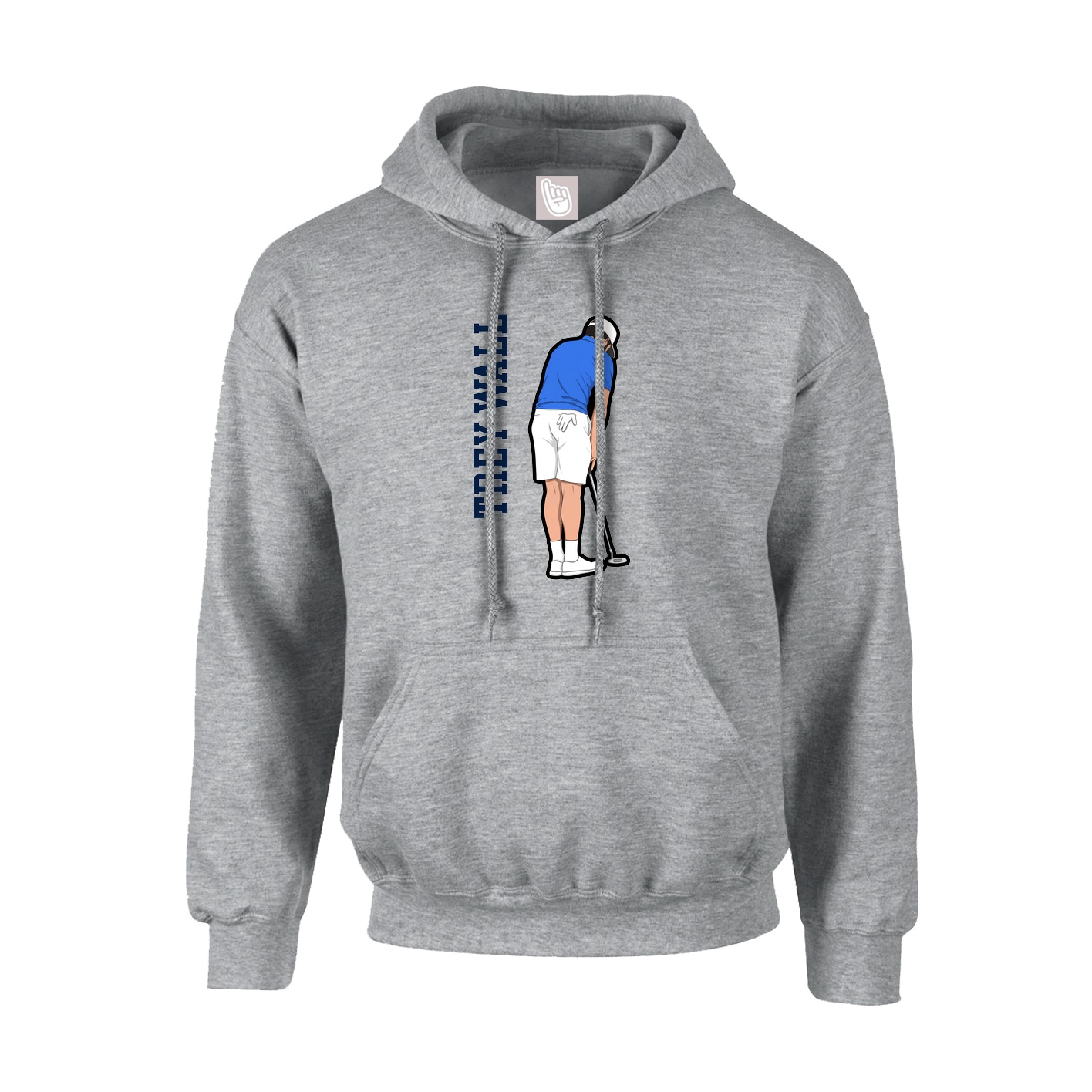 Youth Hoodie — Name Vertical in Grey
