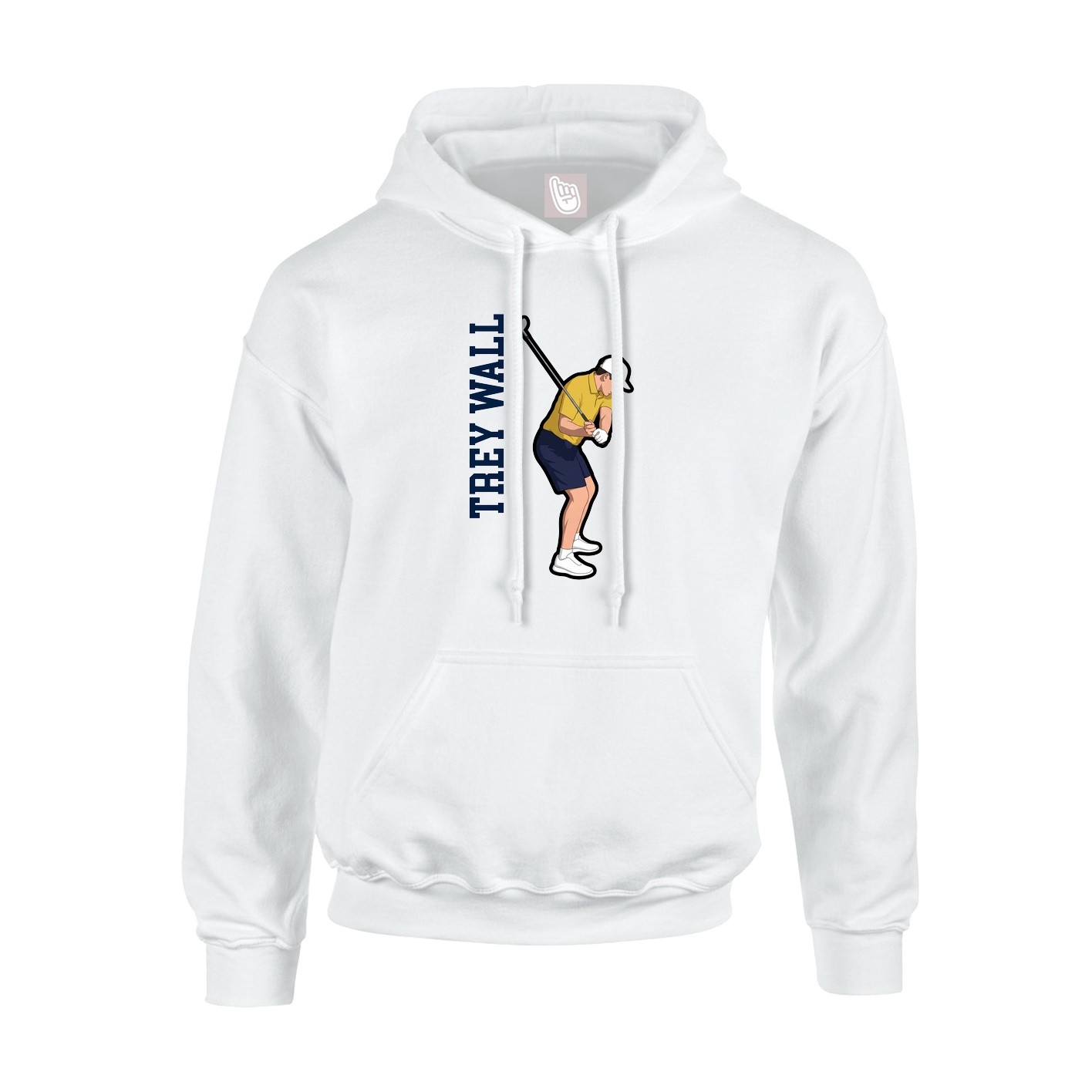 Youth Hoodie — Name Vertical in White