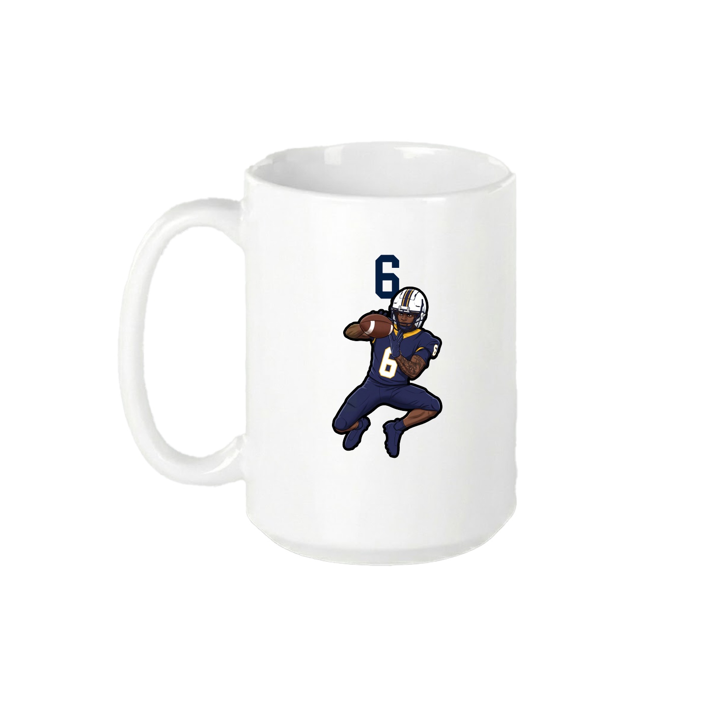 15oz Coffee Mug — Number Top in White
