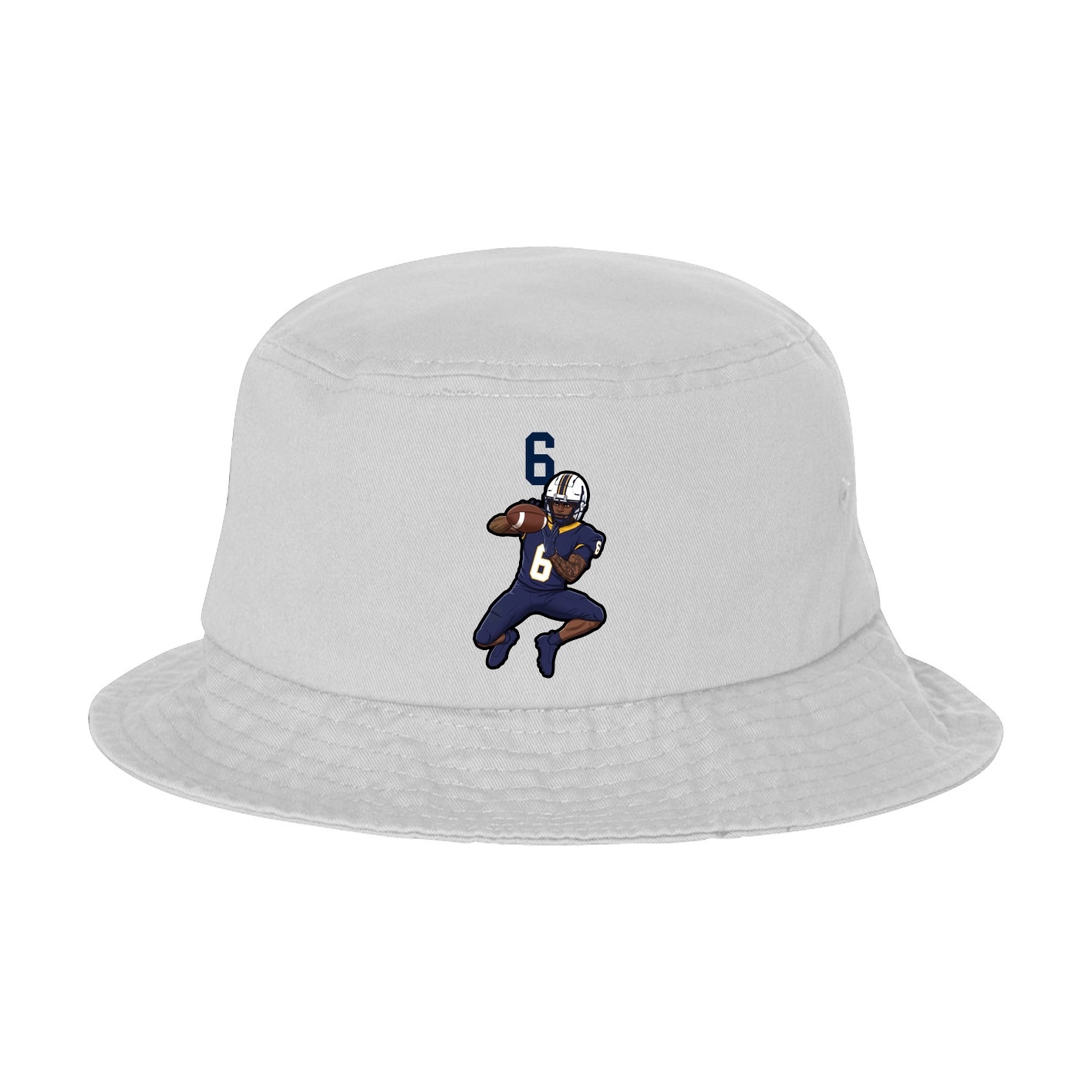Bucket Cap — Number Top in White