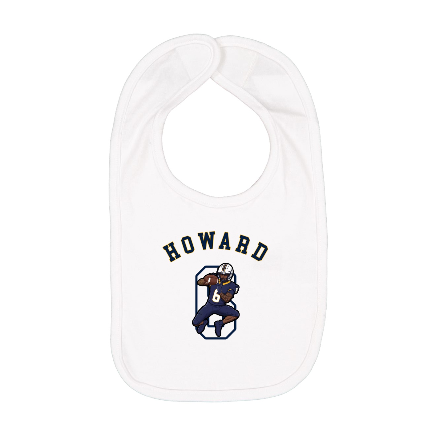 Infant Bib — Shirsey Arch in White