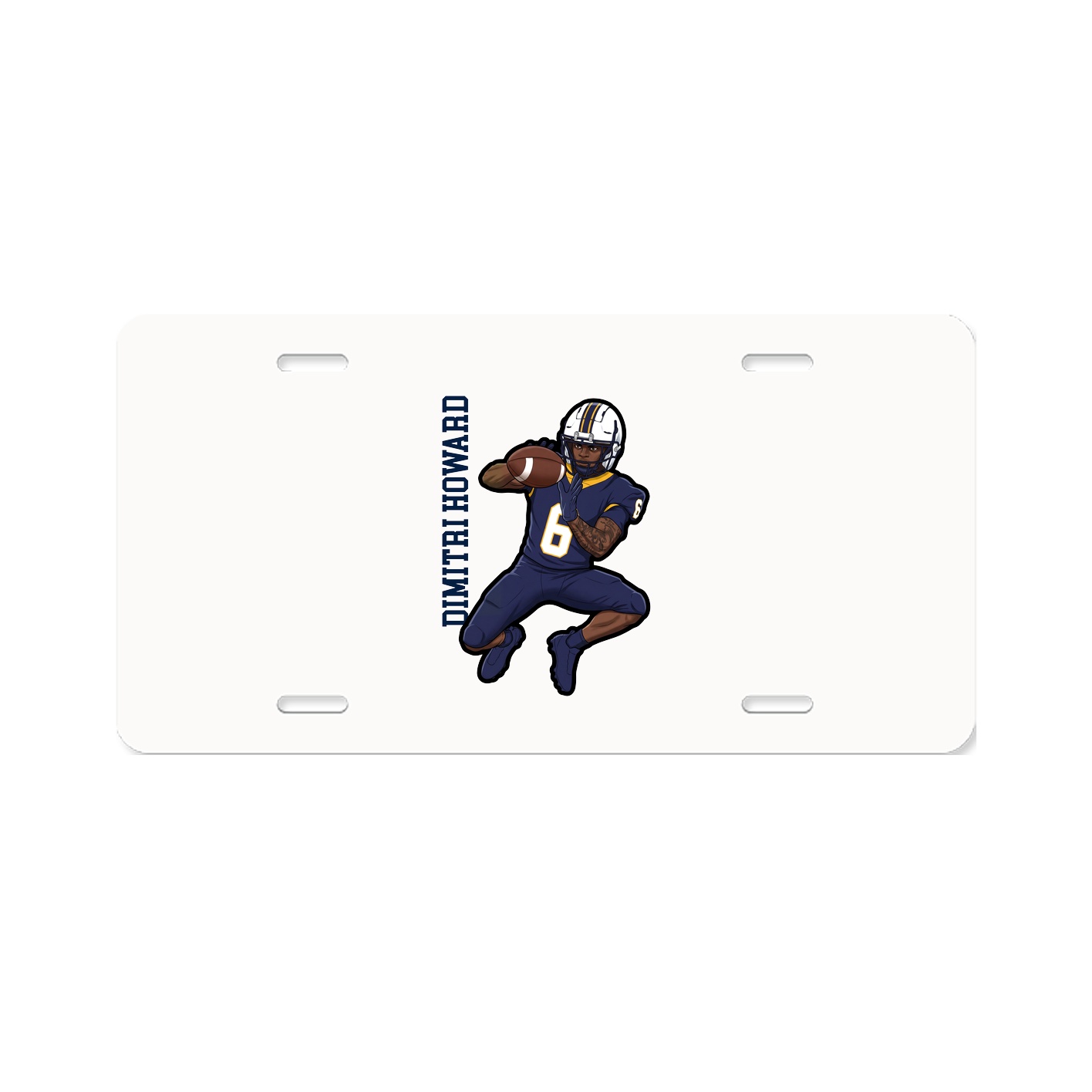 License Plate — Name Vertical in Classic