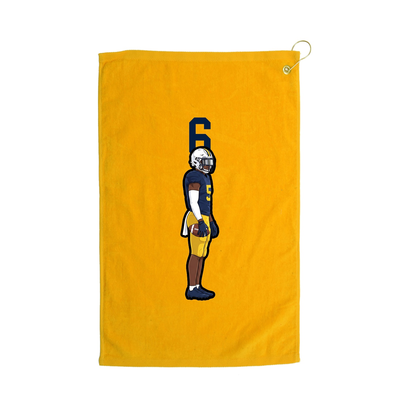 Golf Towel — Number Top in Gold