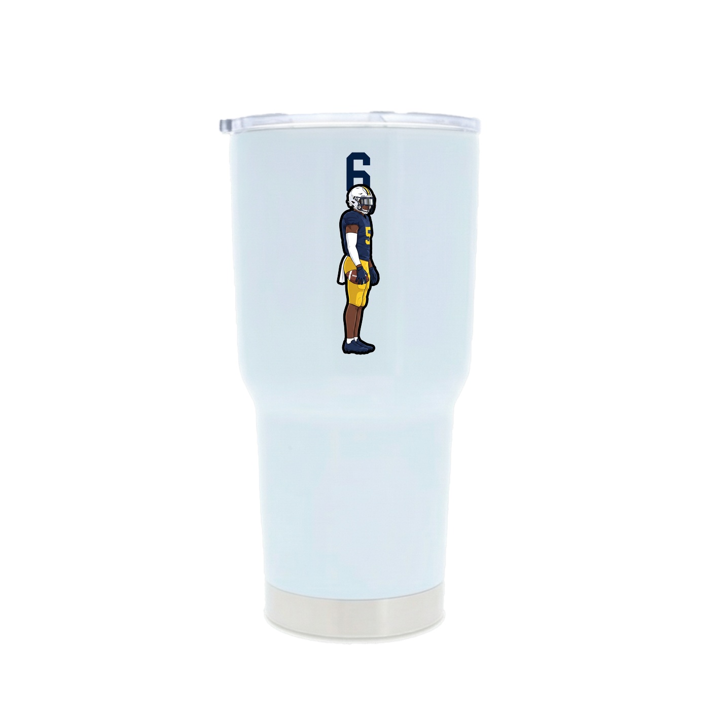 30oz Stainless Steel Tumbler — Number Top in White