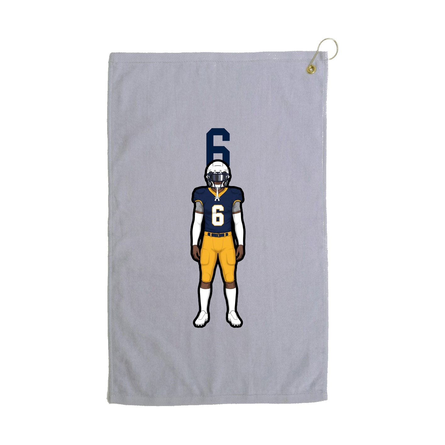 Golf Towel — Number Top in Grey