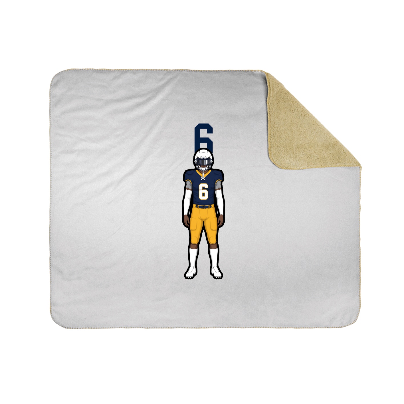 Throw Blanket — Number Top in White