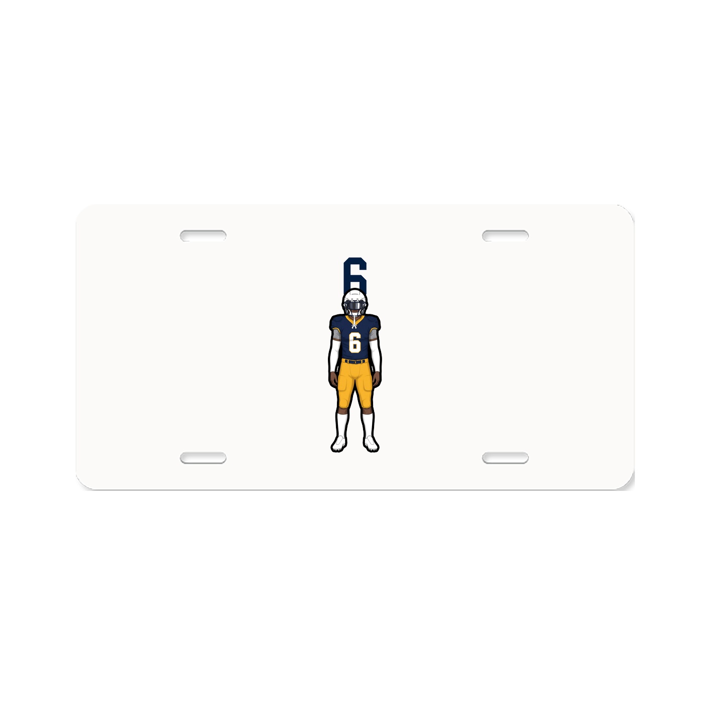 License Plate — Number Top in Classic