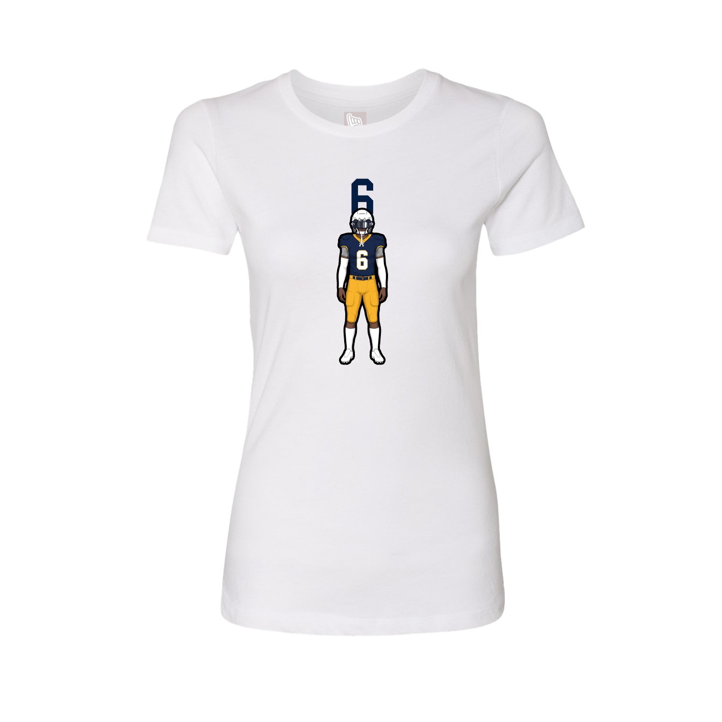 Fitted Women's Tee — Number Top in White