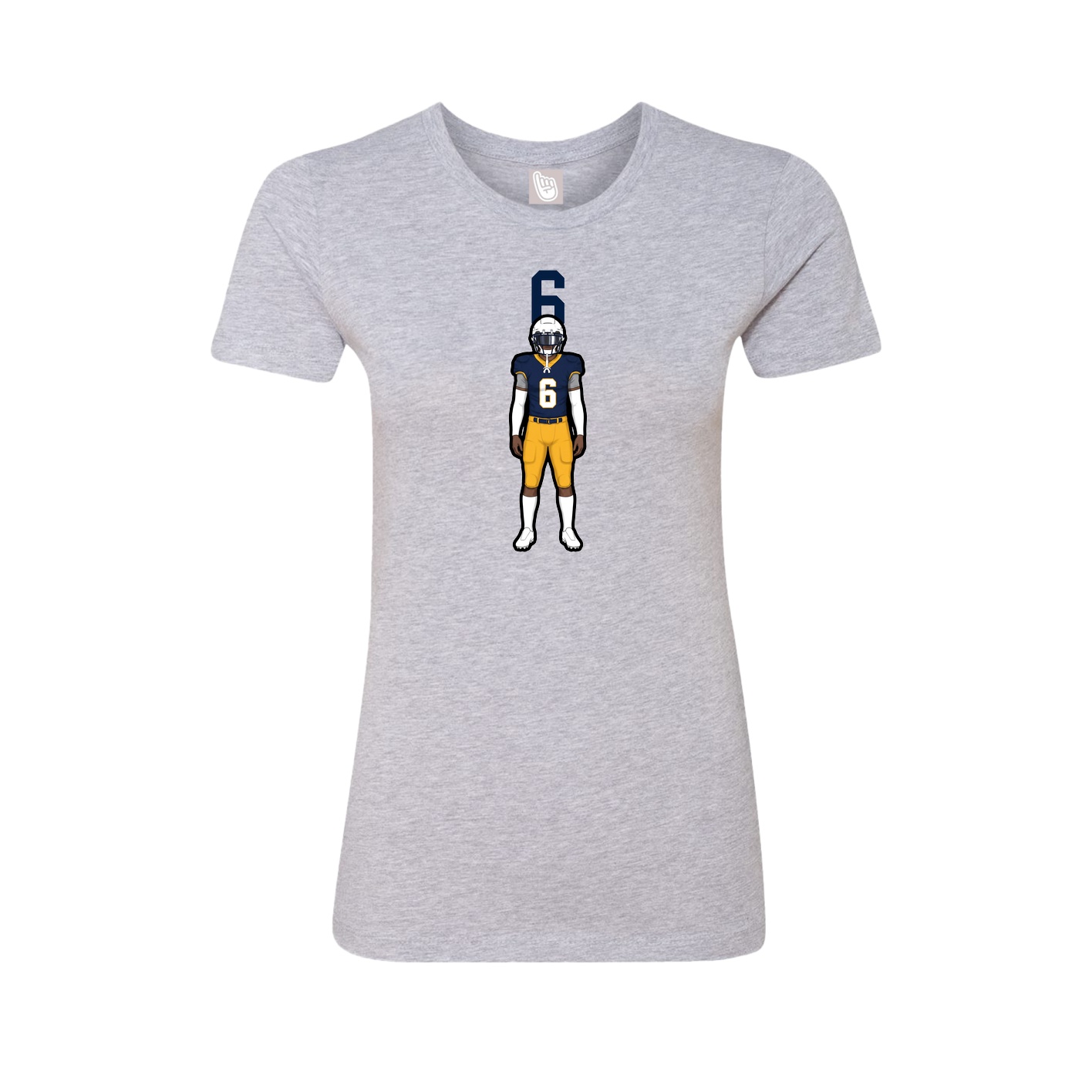 Womens Tee — Number Top in Grey