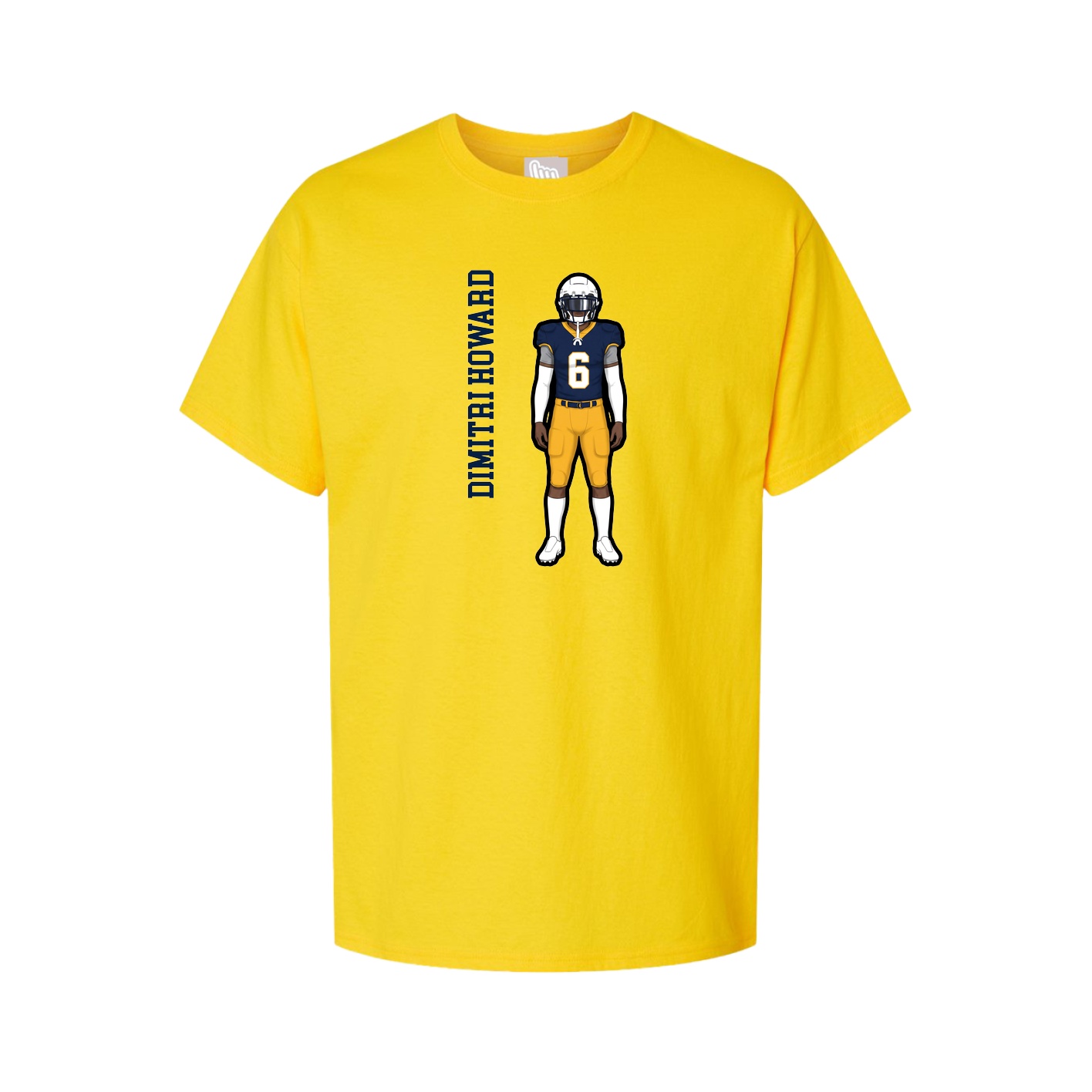 Youth Tee — Name Vertical in Gold