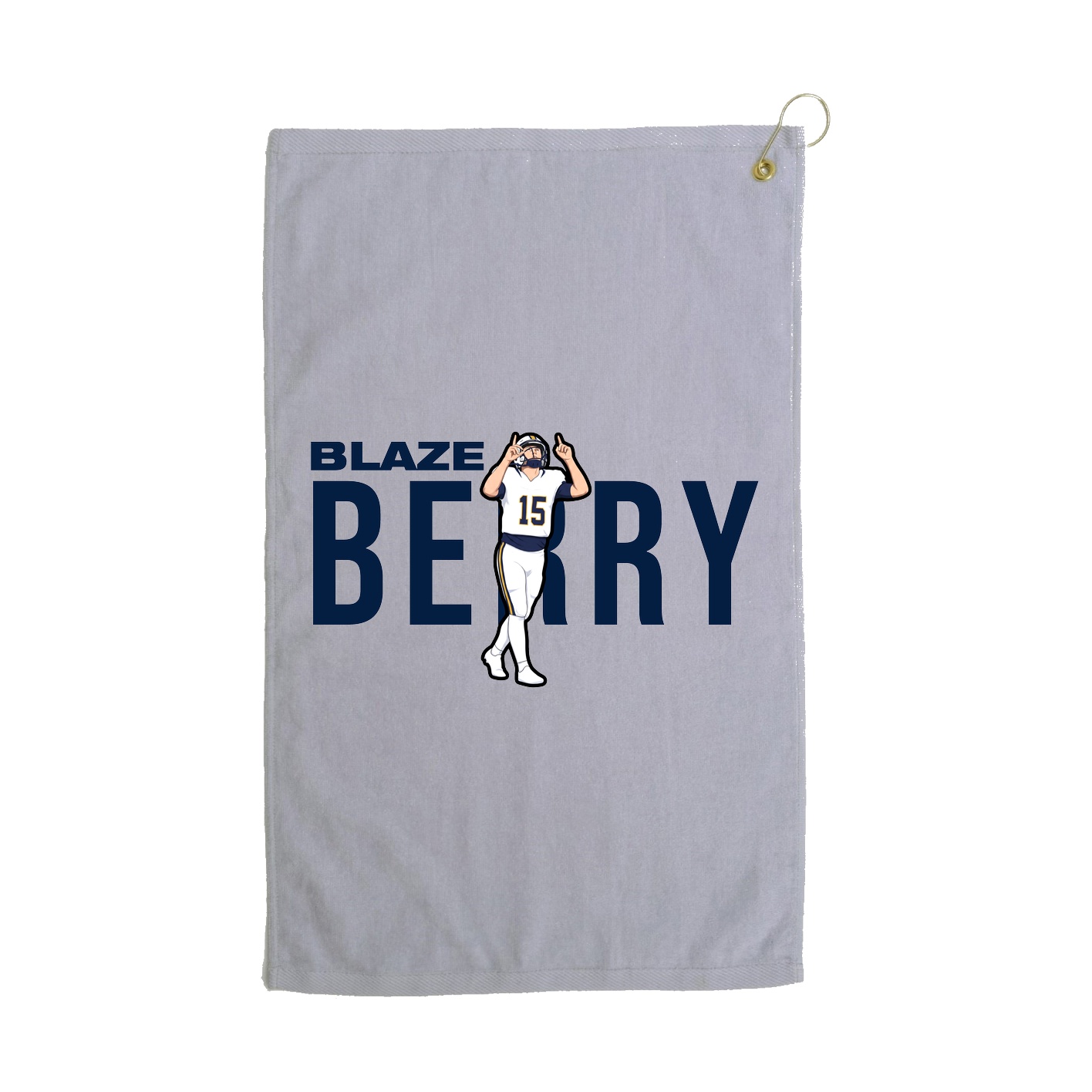 Golf Towel — Player Name in Grey