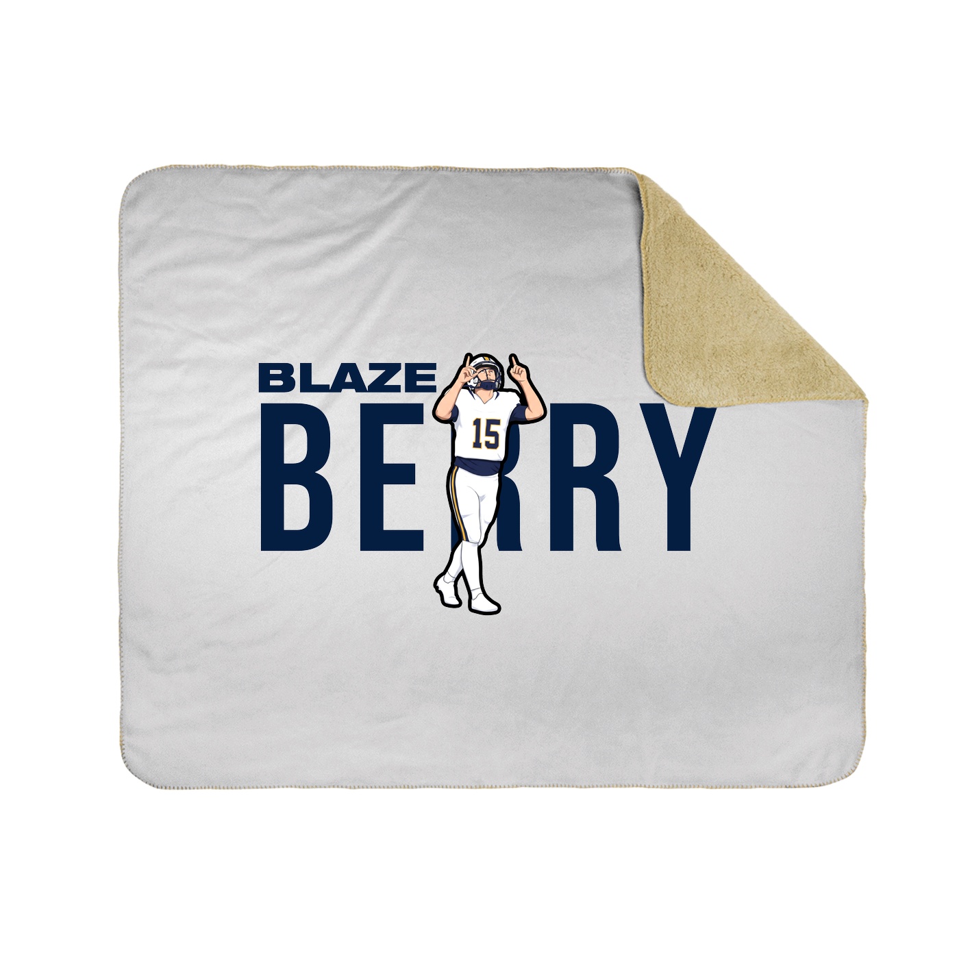 Throw Blanket — Player Name in White
