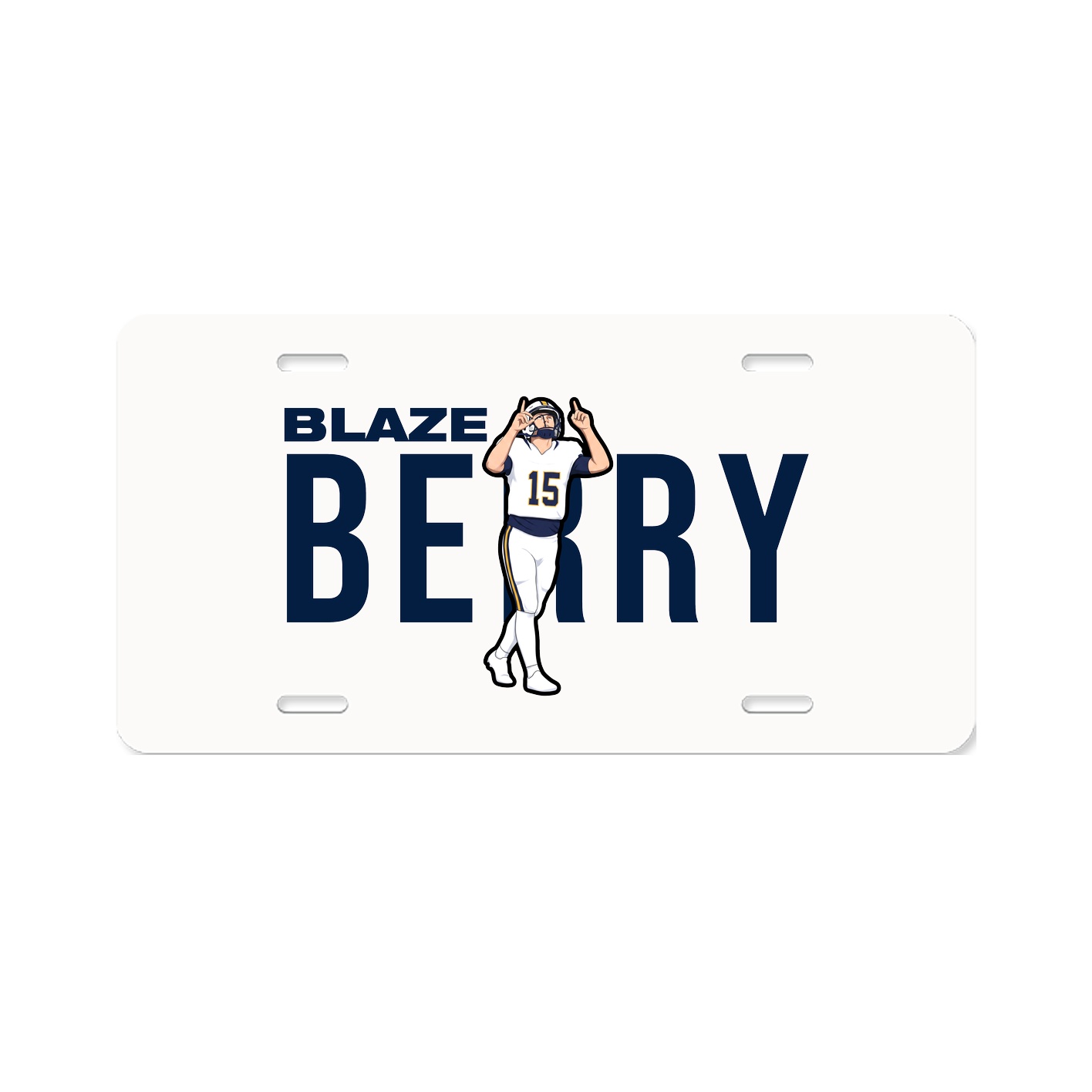 License Plate — Player Name in Classic