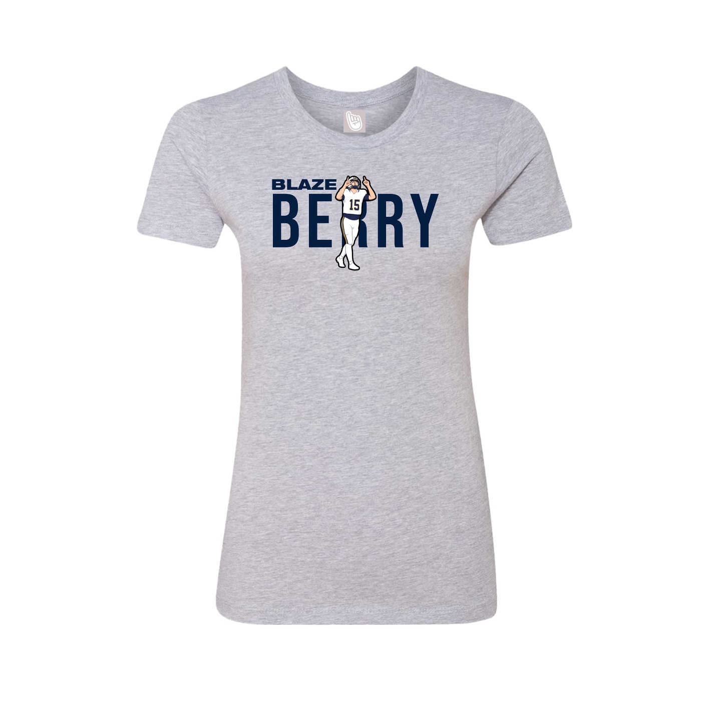 Fitted Women's Tee — Player Name in Grey