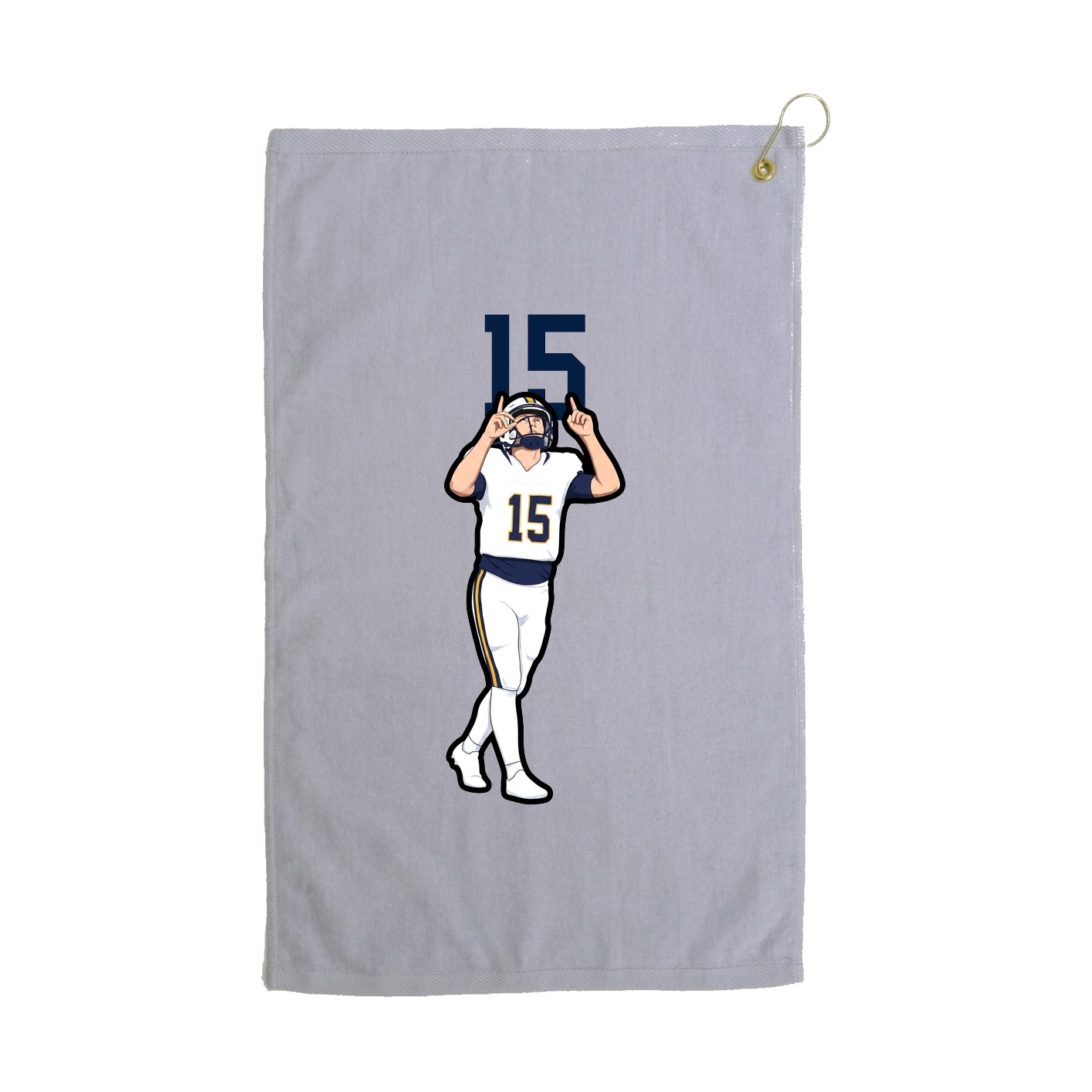 Golf Towel — Number Top in Grey
