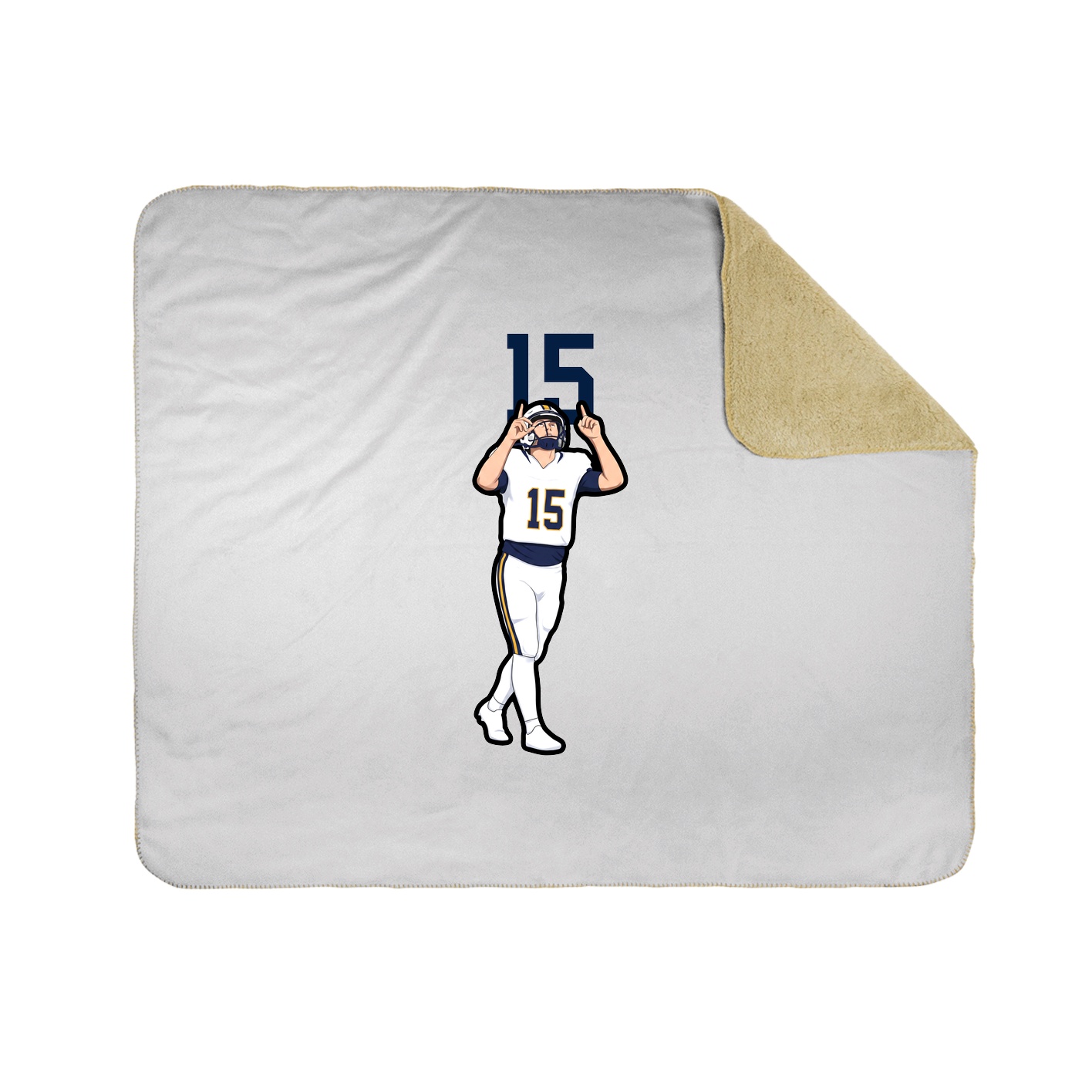Throw Blanket — Number Top in White