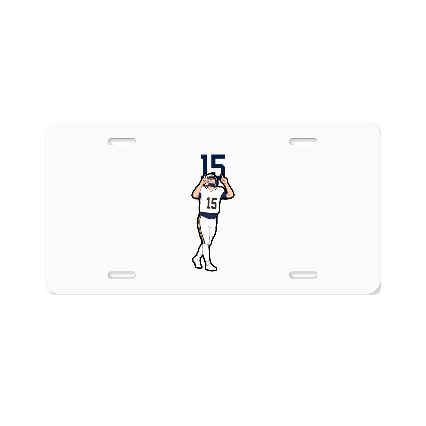 License Plate — Number Top in Classic