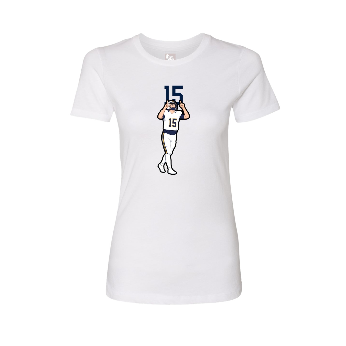 Fitted Women's Tee — Number Top in White