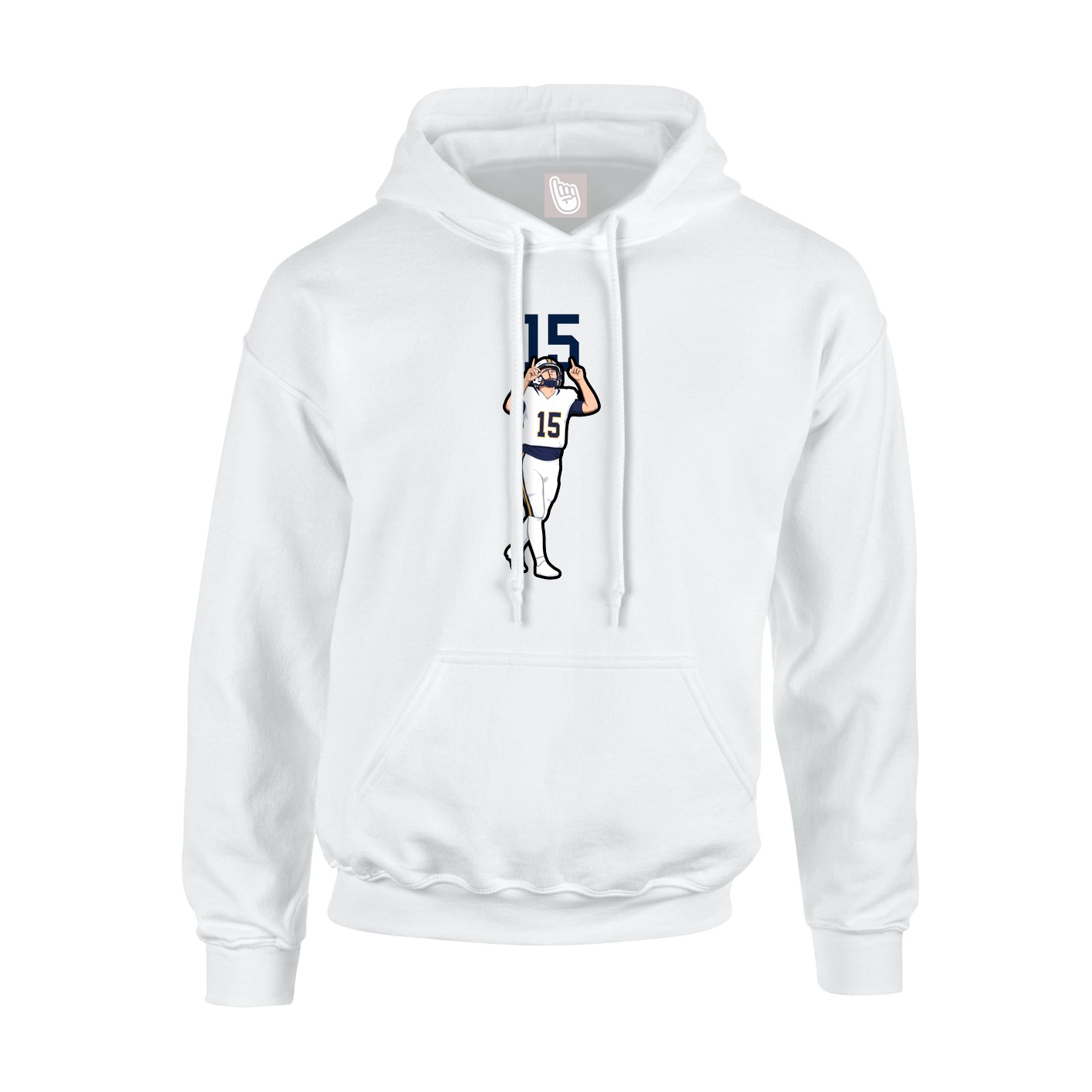 Hoodie — Number Top in White