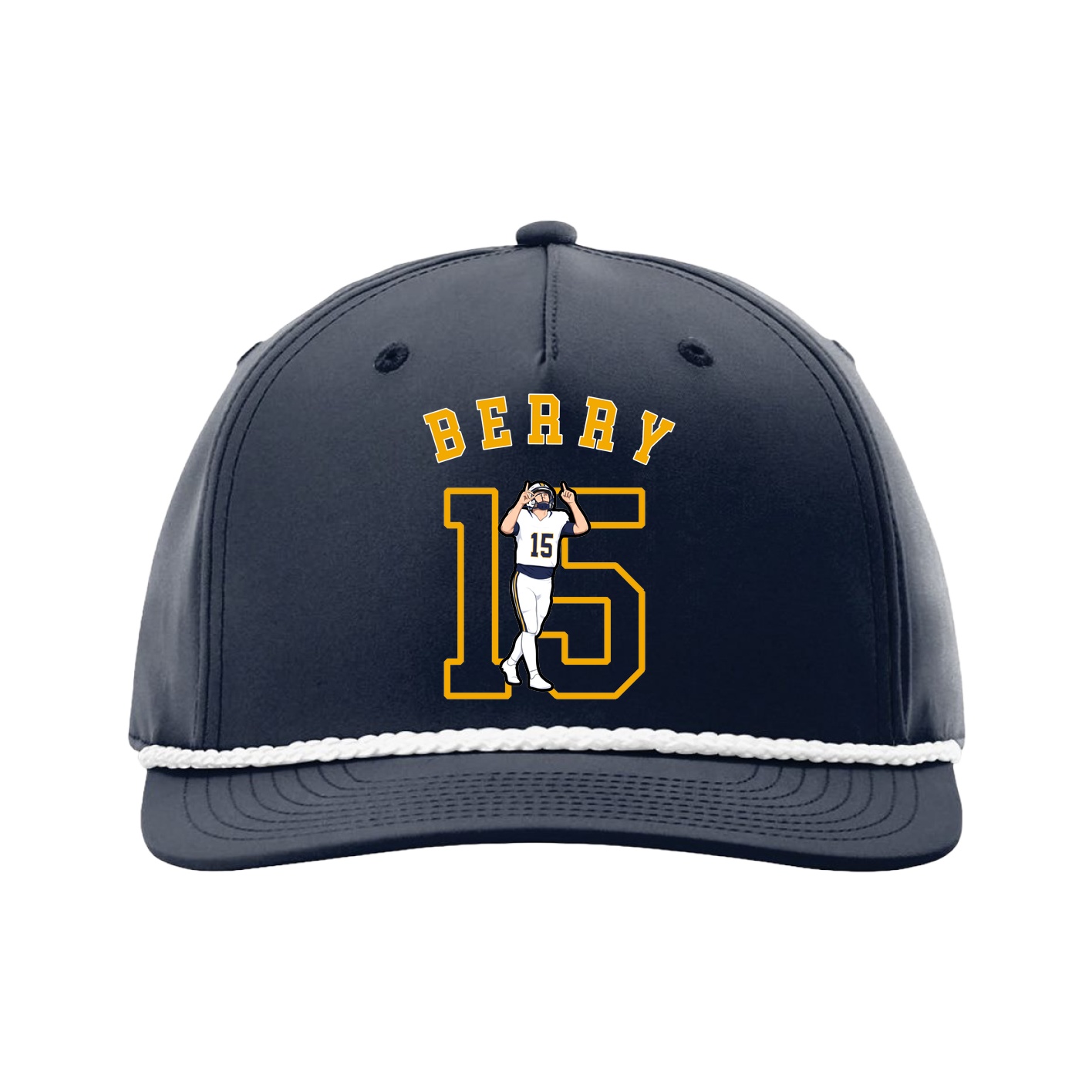 Five-Panel Classic Rope Cap — Shirsey Arch in Navy