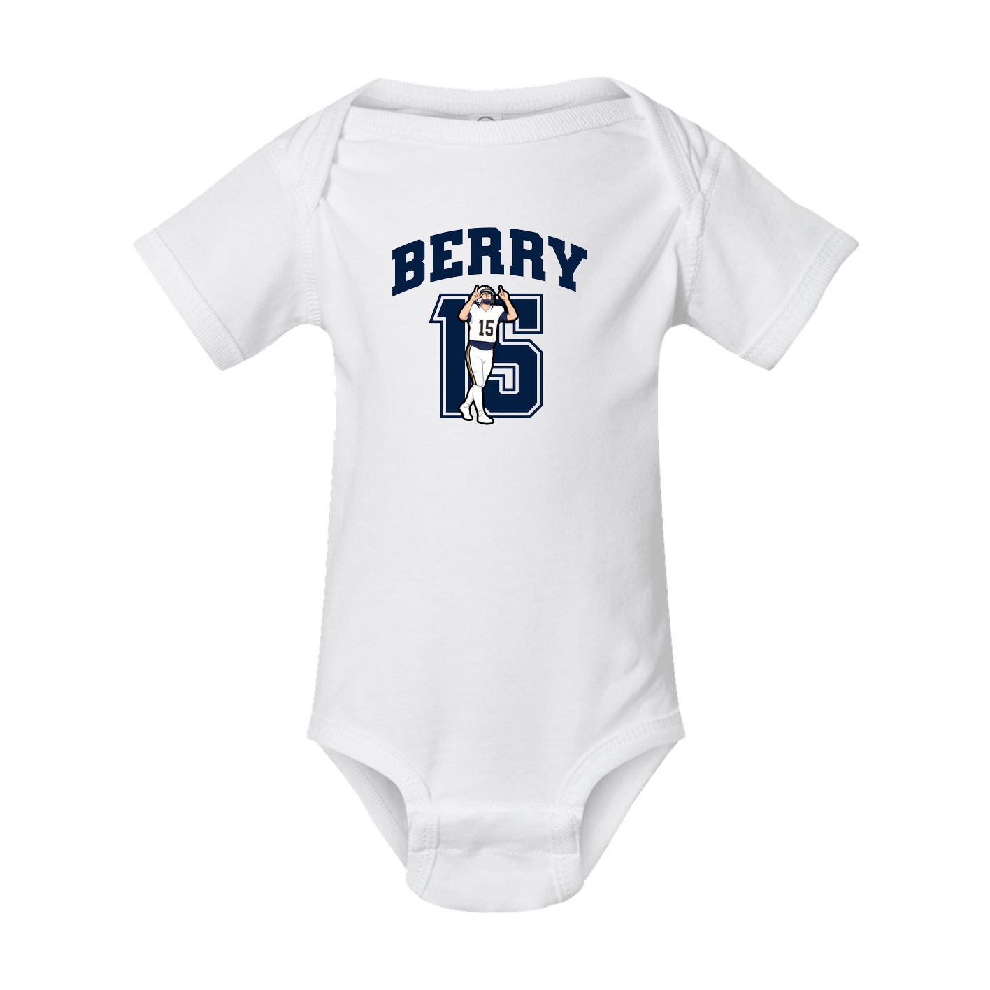 Baby Onesie — Number in White