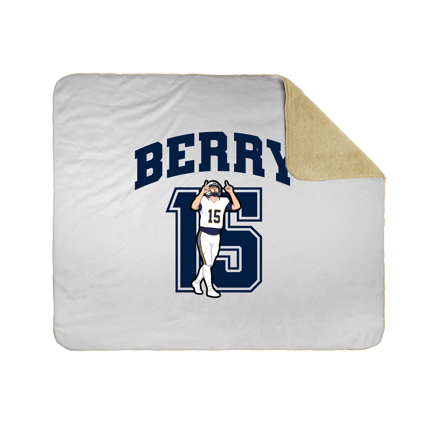 Throw Blanket — Number in White