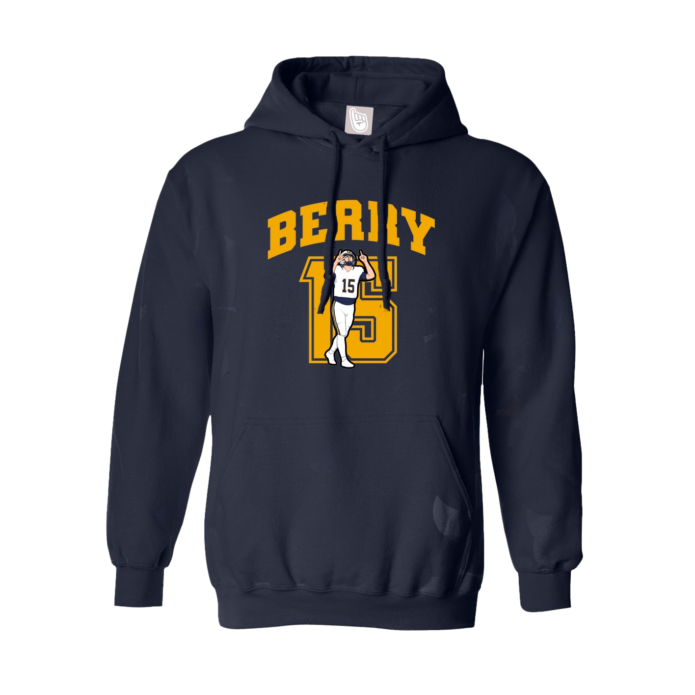 Hoodie — Number in Navy