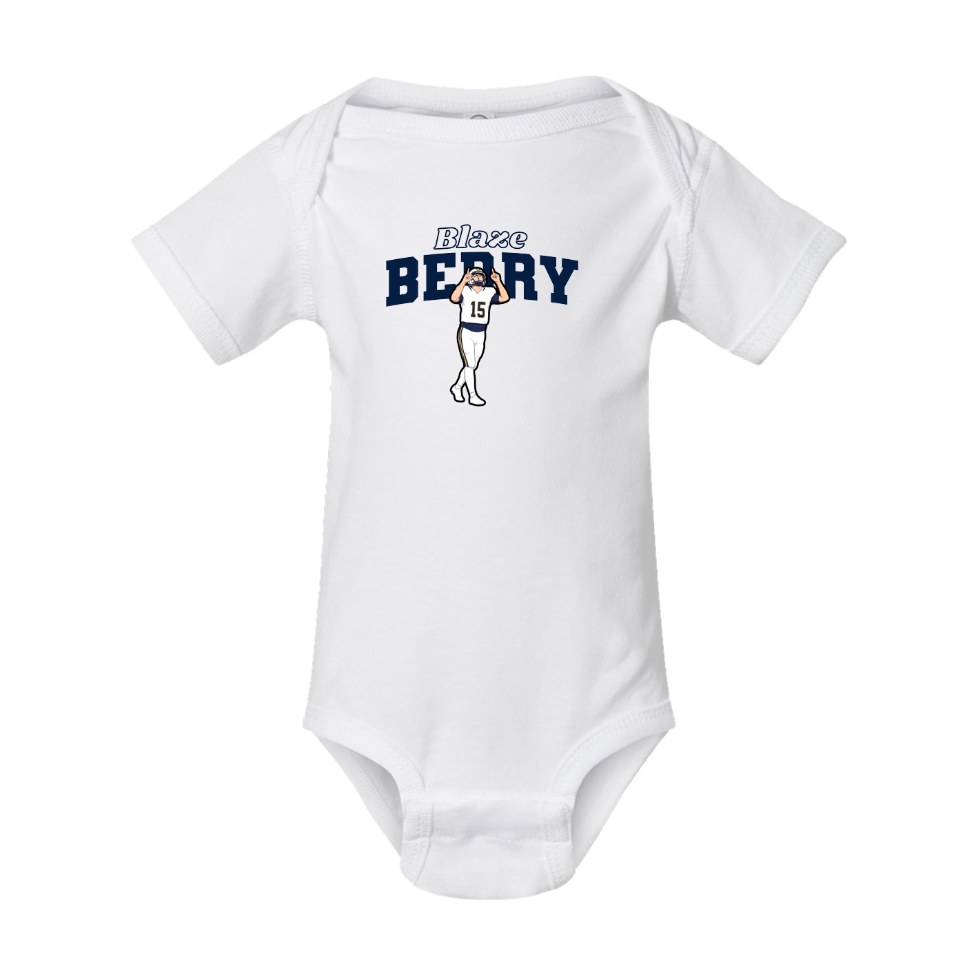 Baby Onesie — Name Arch in White