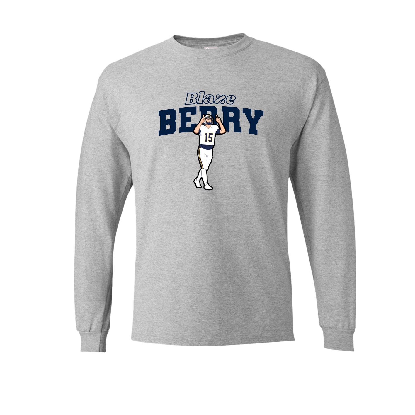 Long Sleeve Tee — Name Arch in Grey