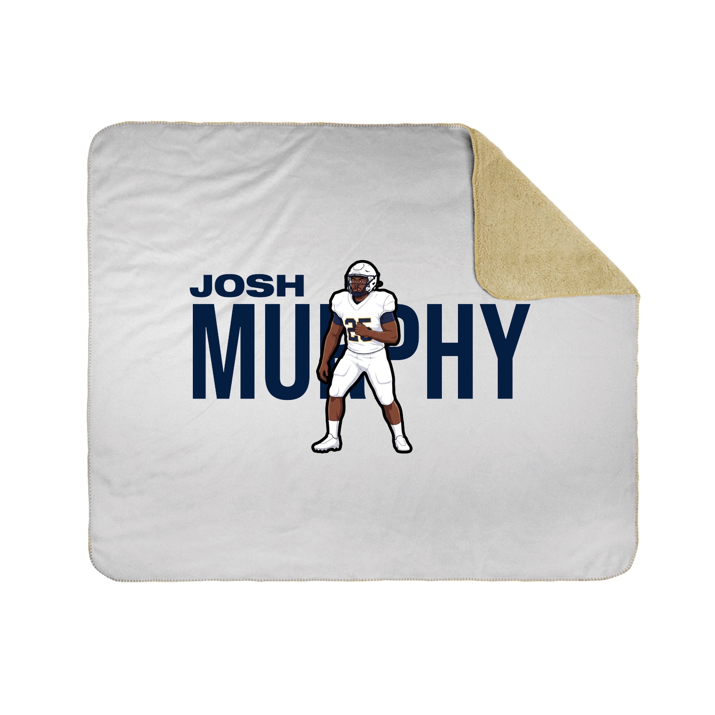 Throw Blanket — Player Name in White