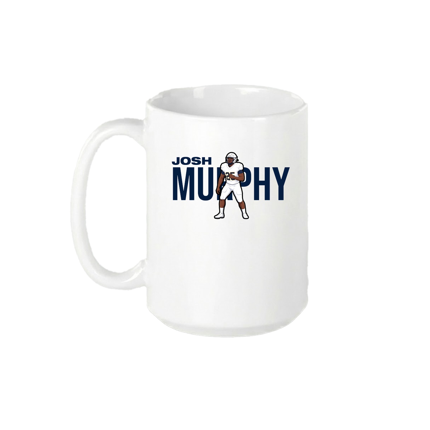 15oz Coffee Mug — Player Name in White