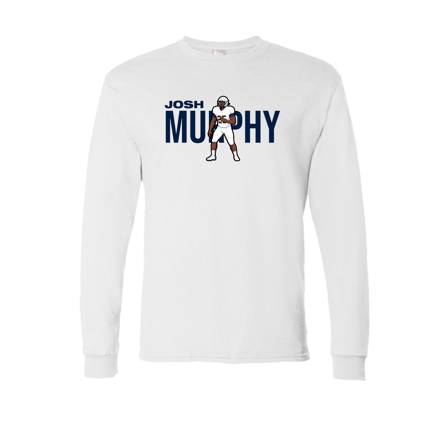 Long Sleeve Tee — Player Name in White