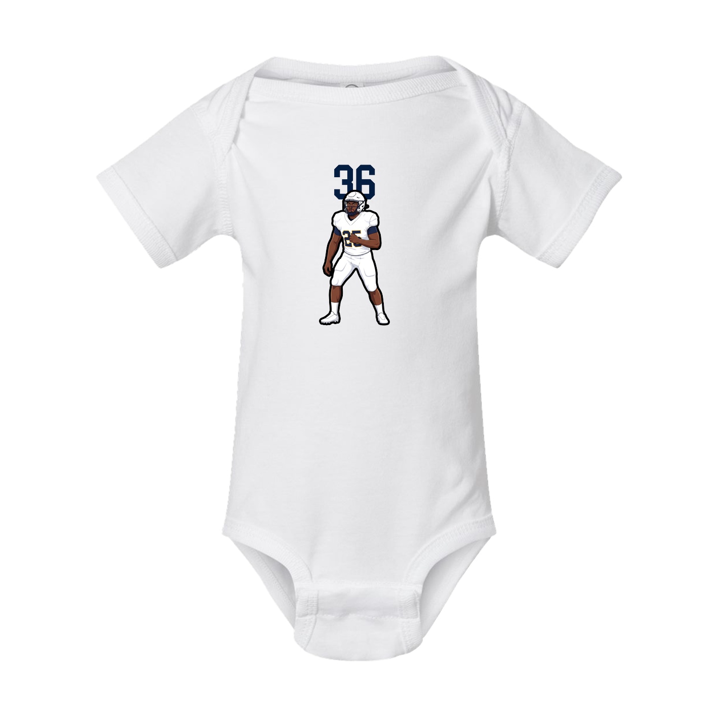 Baby Onesie — Number Top in White