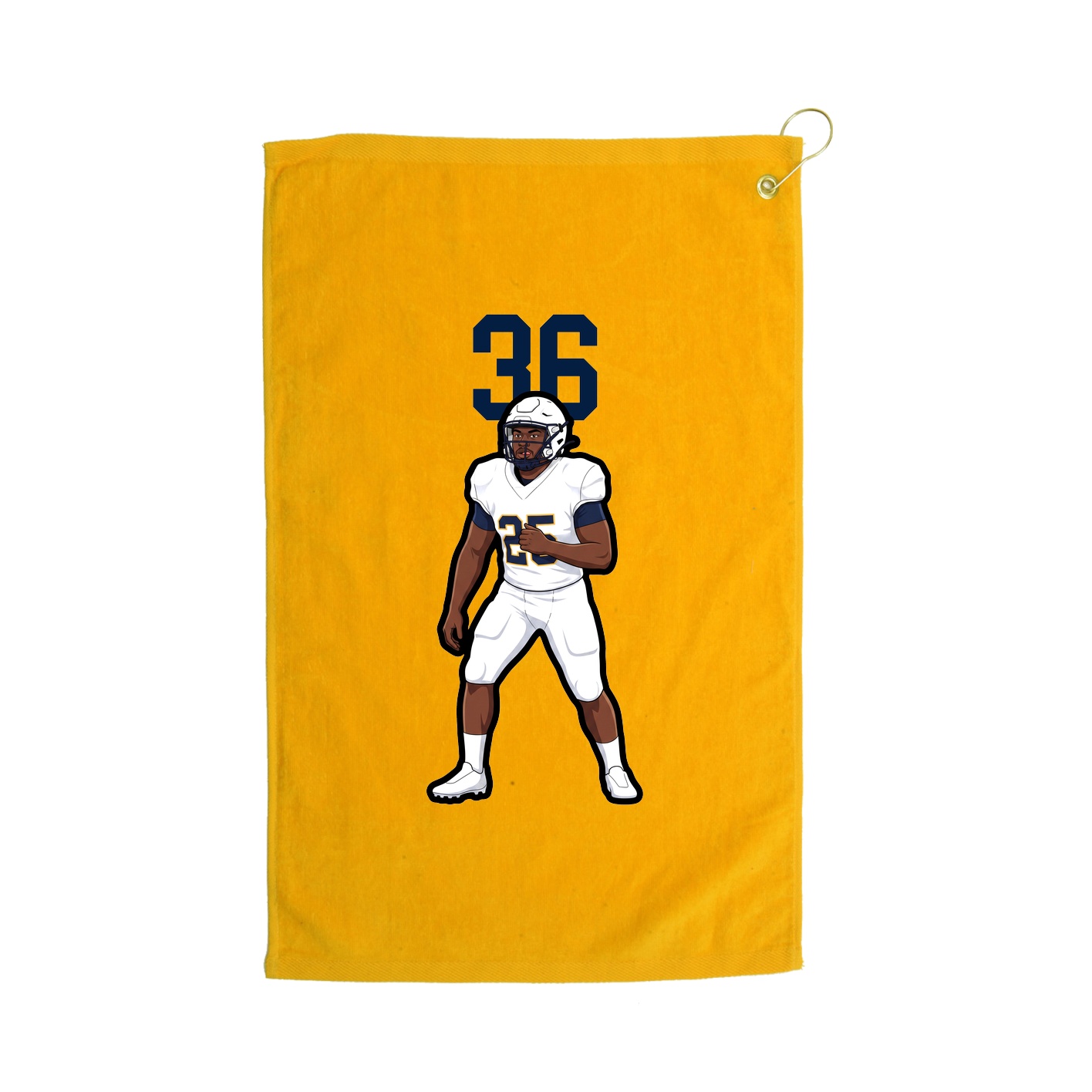 Golf Towel — Number Top in Gold