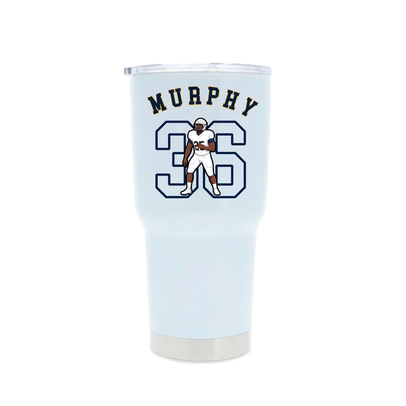 30oz Stainless Steel Tumbler — Shirsey Arch in White
