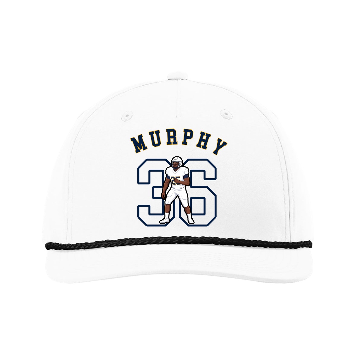 Five-Panel Classic Rope Cap — Shirsey Arch in White